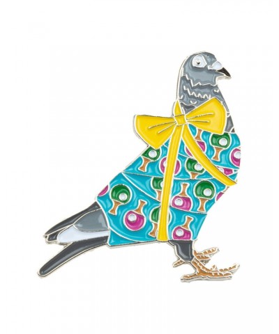 Pigeons Playing Ping Pong Holiday Pigeon Pin V1 Blue $9.80 Accessories