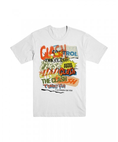 The Clash Singles Collage White T-shirt $8.52 Shirts